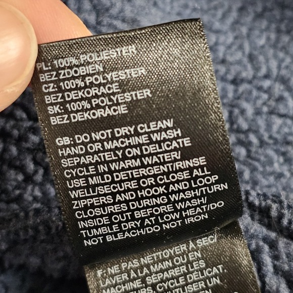 The North Face Mens XXL Pullover 1/4 Zip Sweatshirt Fleece Blue Orange - Picture 7 of 8